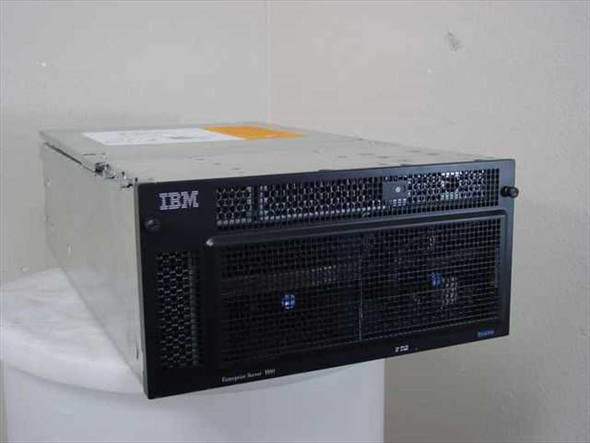IBM 7026-W80 RS6000 Enterprise Server – front panel view showing IBM logo, ventilation grilles, and drive bays