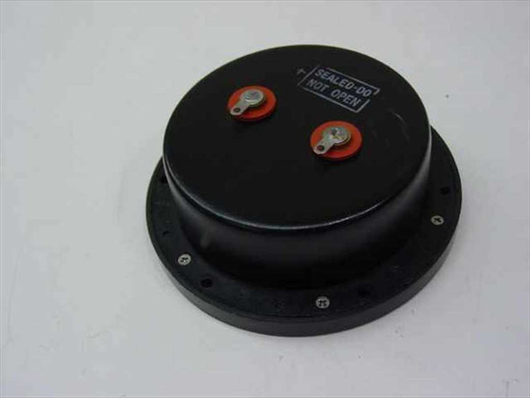 Q.V.S. Inc MOD-450R meter movement rear view showing two red-ringed solder terminals and SEALED DO NOT OPEN label on black housing