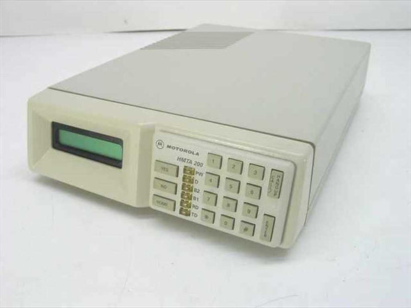 Motorola HMTA200 Keypad RM16M XFMR ISDN terminal adapter – front panel view showing LCD display, numeric keypad, and LED status indicators