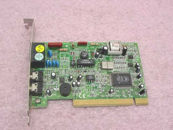 Motorola FMMT56VPS PCI Modem Card — component side showing main Motorola chipset and CE/FCC markings