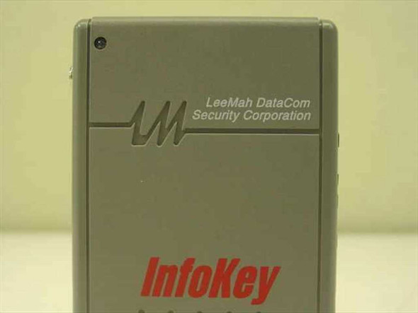 LeeMah DataCom InfoKey Interface Module – top face showing LeeMah DataCom Security Corporation logo and InfKey branding