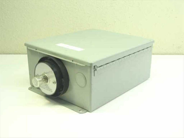 Hoffman A-1210CH Type 12 junction box – three-quarter front view showing conduit knockouts and latch hardware