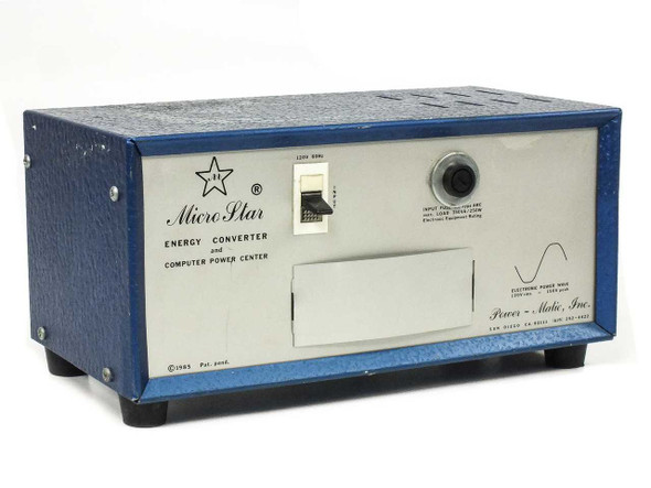 Micro Star MS-136 Energy Converter Computer Power Center – front panel view showing brand label, input switch, and fuse holder