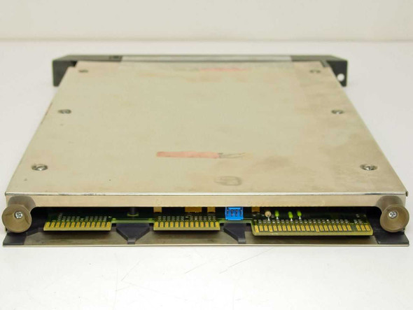 IBM 5822-018 DSU/CSU — bottom edge view showing dual card-edge bus connectors and blue jumper
