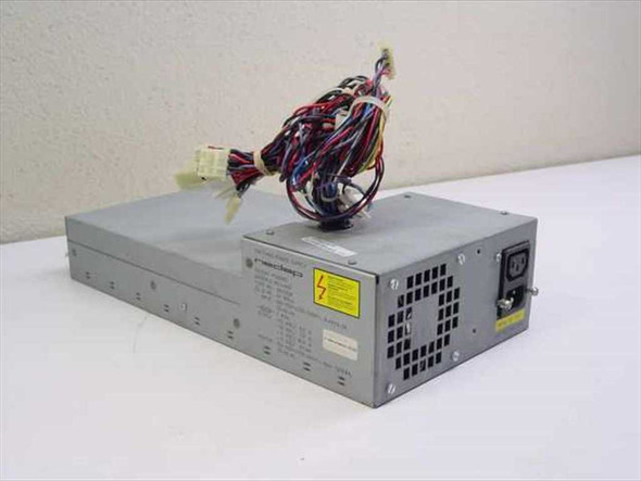 Nedap 9833358 AF 81044 switching power supply – three-quarter front view showing metal enclosure and output wiring harness