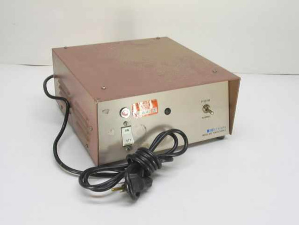 Rudolph Model 600 Bi-Polar DC Power Supply – three-quarter front-left view showing power cord, ON/OFF switch, and front panel label