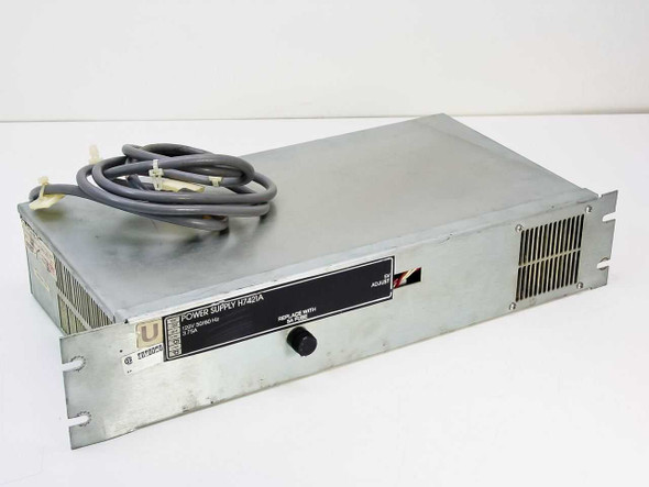 DEC Digital H7421A rackmount power supply front panel view showing label, power cord, and adjustment knob