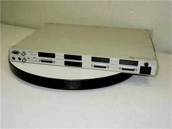 Hedco HD-16X Audio Router rear panel showing DB25 connectors and IEC power inlet