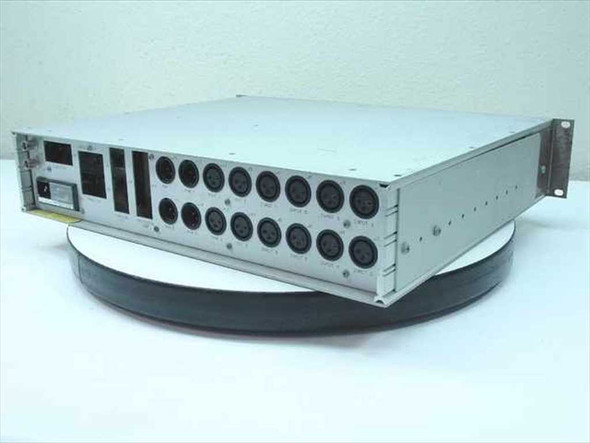 Graham-Patten Systems GPS 1401 Digital Audio Module – rear panel showing 16 XLR output connectors and AC inlet
