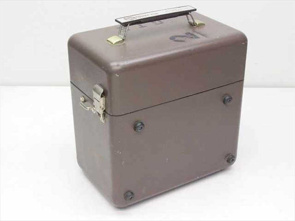 Sierra 418A-1 PCM Error Performance Analyzer — rear view of brown portable carrying case with latch and handle