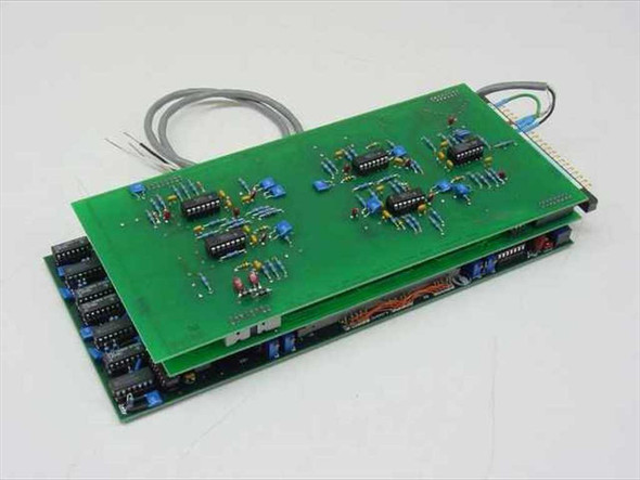 Uniax P1013 Controller Card — angled top view showing full board layout with edge connector and wiring