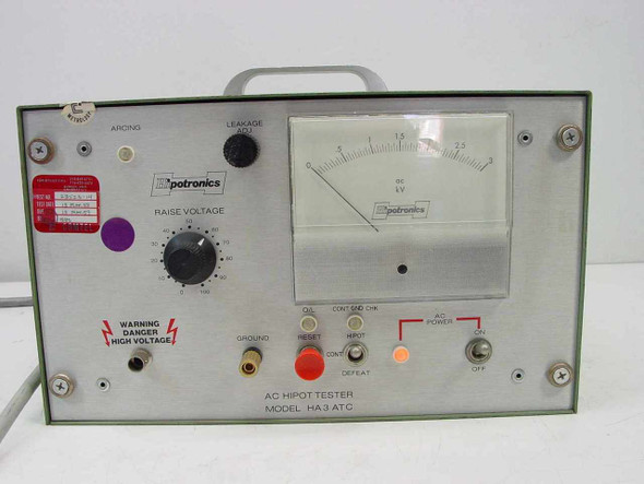Hipotronics HA3 AC HIPOT Tester - HA3-AT-CCS11-780 - As-Is / For Parts