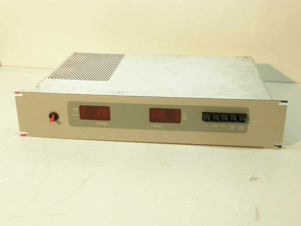 Varian VJW1454R1 Remote Channel Selector – front panel showing dual red LED displays and five control buttons, three-quarter view
