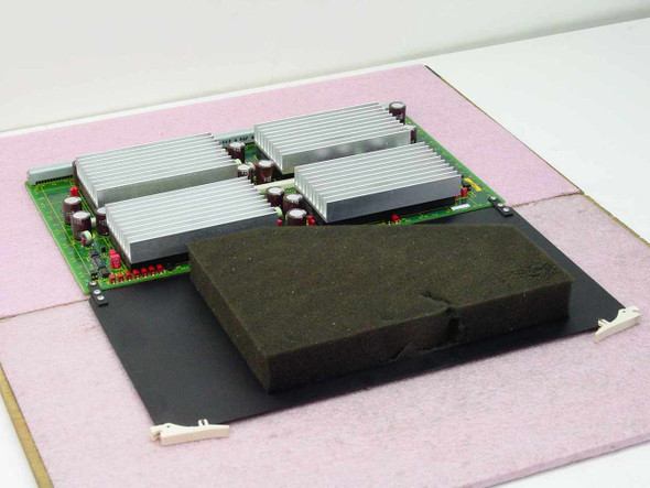 Silicon Graphics SGI 030-0742-001 512X2 Power Module Board — opposite top-angle view with foam pad shifted, showing full board extent and edge connectors