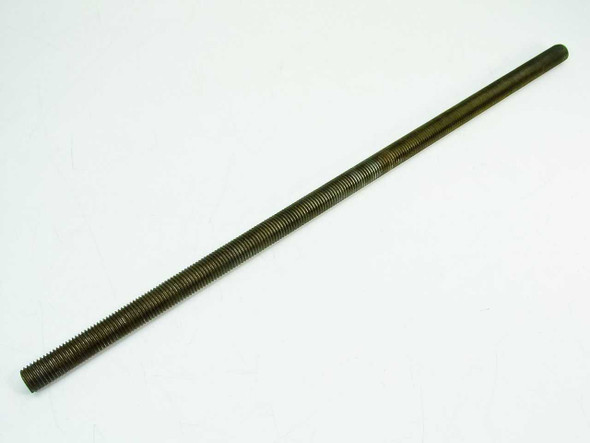 7/8"-9 TPI galvanized oiled all thread rod full length side view showing complete threaded profile