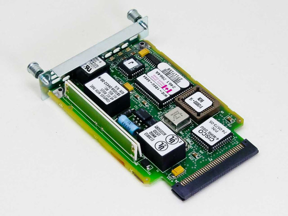 Cisco WIC-1DSU-56K4 – reverse side of PCB showing edge connector, transformer modules, and Cisco-labeled ICs