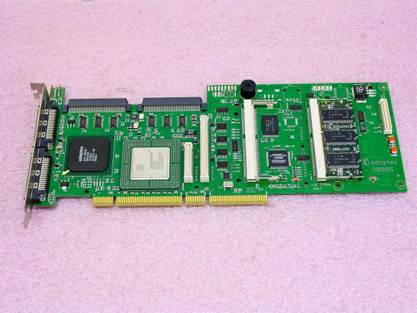 Adaptec 3000S HA-1290-02-2A SCSI RAID Controller Card – top side component view showing main processor and memory