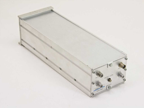Catel VFMM-2000 Video FM Modulator — rear panel showing BNC Output, BNC Input, -DC, +DC connectors and Output Level adjustment