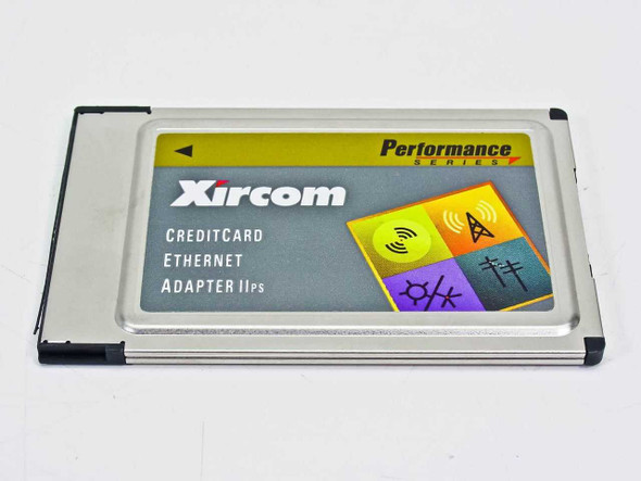 Xircom PS-CE2-10 CreditCard Ethernet Adapter IIps — front label view showing Xircom branding and Performance Series designation
