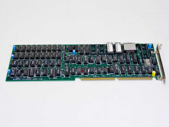 Zenith 85-3202-01 CPU Memory Board long card — reverse side showing populated SRAM and logic ICs across the full card length