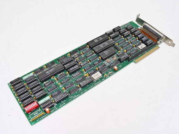 Gateway Communications 82200091-01 8-bit ISA I/O card – top-side component view showing full PCB layout with ICs and 50-pin bracket connector