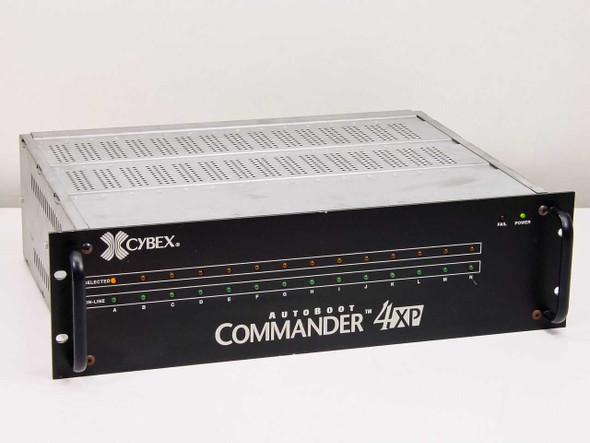 Cybex Commander 4XP AutoBoot KVM Switch front panel showing channel status LEDs and AutoBoot Commander 4XP logo