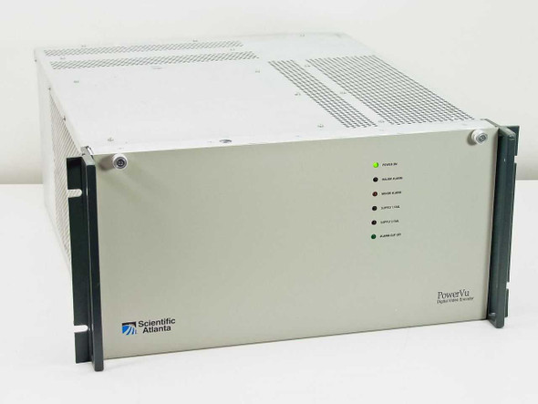 Scientific Atlanta D-9110 PowerVu Digital Video Encoder – front panel view with status LEDs and rack ears