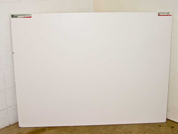 GTCO Digi-Pad 3648 L large-format graphic digitizer tablet – front surface view showing white working area with GTCO Digi-Pad logo top-left and 3648 L badge top-right