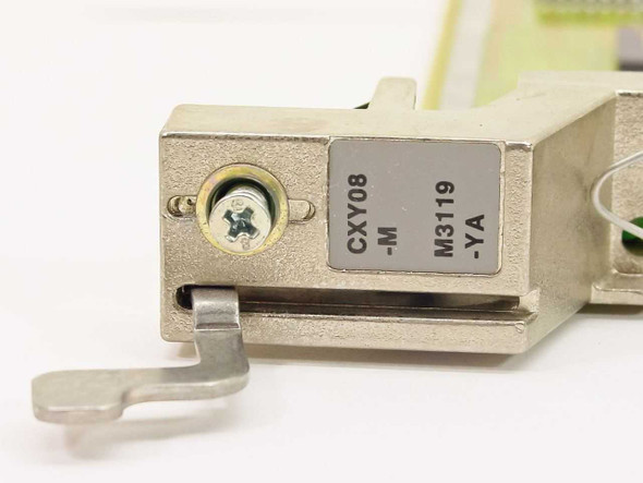 DEC M3119-YA CXY08-M card – close-up of metal front bracket label showing model numbers CXY08-M and M3119-YA