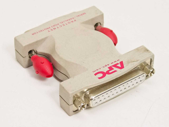 APC PSP25 ProtectNet Serial Parallel Port Surge Protector — rear view showing DB25 female connector port side