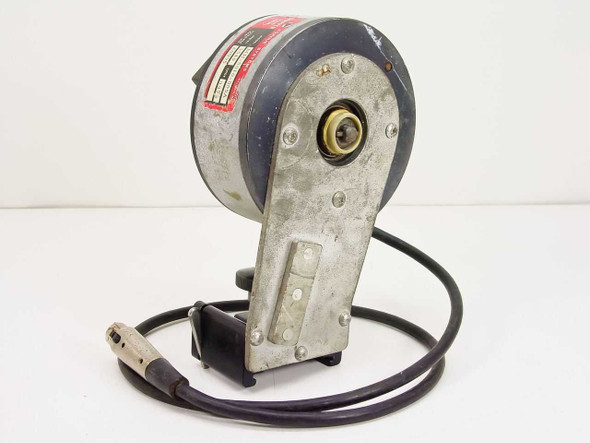 Torque Systems MH-5010-005A Snapper Servo Motor side view showing rail-type mounting bracket and motor body with rating label