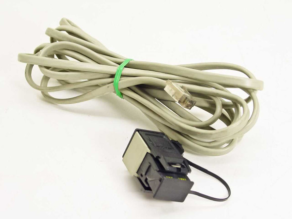 IBM 6316839 A78575 12.5-foot POS cable coiled with green tie, proprietary latch connector visible at bottom