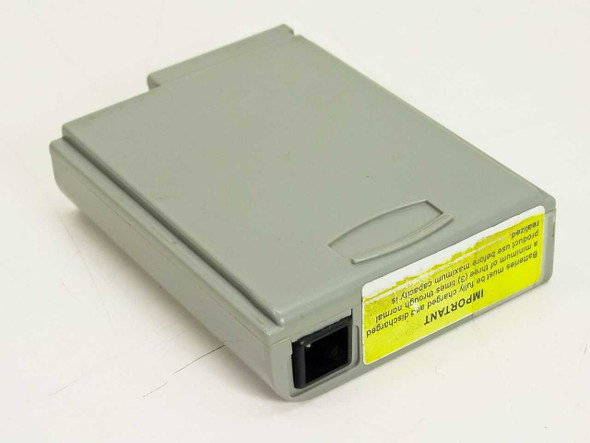 Zebra CC15294-4 battery pack – bottom view showing yellow caution label and connector port