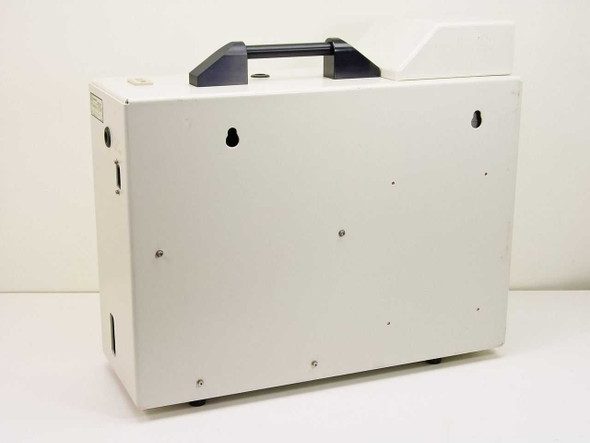 Phase Metrics Lamphouse 038050100B – left side and rear exterior view showing mounting keyhole slots and carry handle