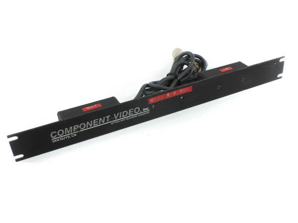 Component Video Inc 17612 YPbPr 1U rackmount breakout box – front panel overview with multi-pin cable attached