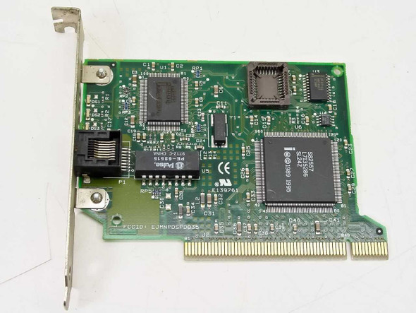 Intel CINF9200B PRO/100 PCI LAN Adapter — component side view showing main controller IC and RJ-45 port