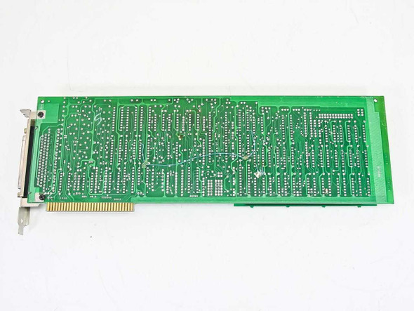 Zenith Data Systems 85-3014-1 ISA board reverse side showing solder traces and DB-25 bracket connector