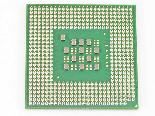 Intel SL6J2 Celeron Mobile processor – bottom view showing Socket 478 mPGA478 pin array