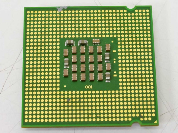 Intel Celeron D 331 SL7FV — bottom LGA775 pin array view showing contact pads