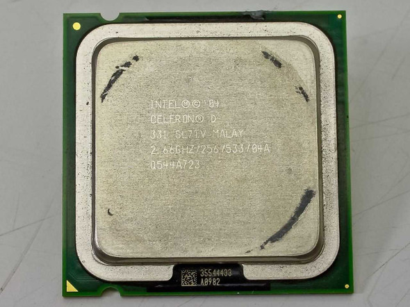 Intel Celeron D 331 SL7FV 2.66GHz CPU — top/IHS view showing processor markings and sSpec code