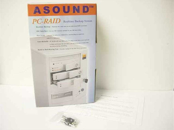 Asound PC-RAID Realtime Backup System in original retail box with included hardware bag and documentation sheet