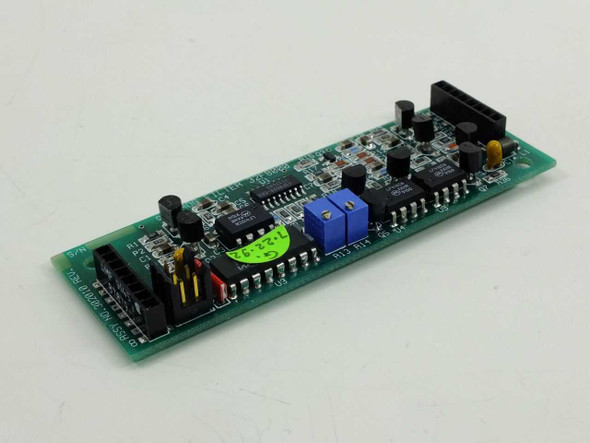 Guzik 302010 Filter32F8000 Program Filter PCB card – top view showing components, ICs, blue trimmers, and header connectors
