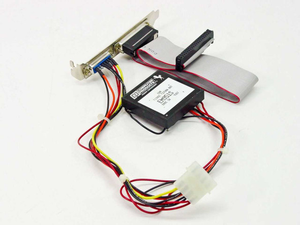 Computer Products EM951S power converter module with Molex harness, ribbon cable, and ISA bracket with DB25 and DB15 ports — full assembly front view