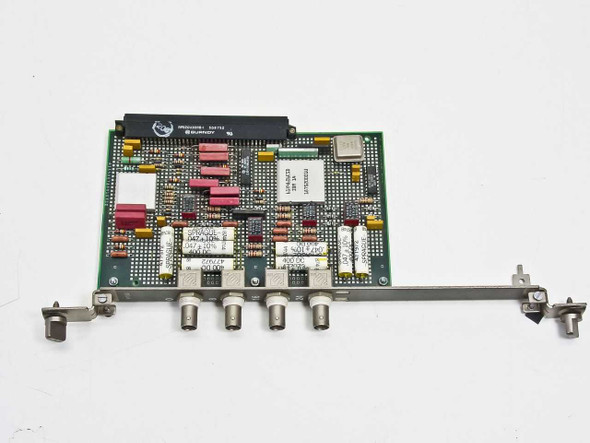 Burndy 9150 BNC Controller Card front view showing PCB with four BNC connectors and mounting bracket