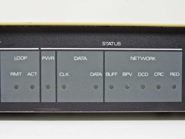 Scitec SATD4 front panel close-up – Status LED section showing Loop, PWR, Data, and Network indicators