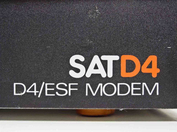 Scitec SATD4 model name plate close-up – SATD4 D4/ESF Modem logo on front panel