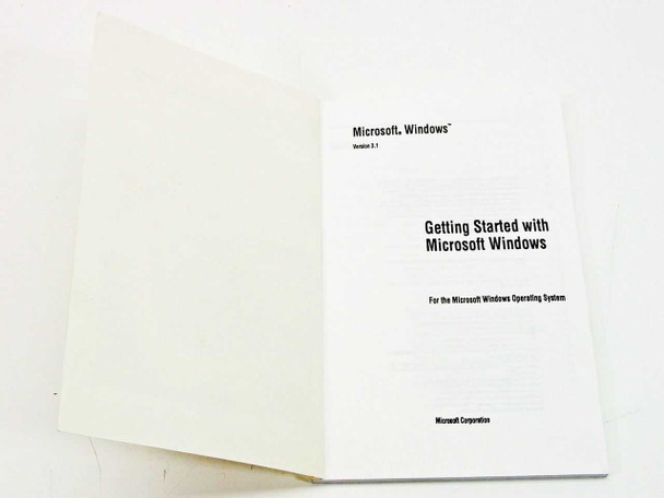 Microsoft Windows Version 3.1 Getting Started with Microsoft Windows guide interior title page — Microsoft Corporation