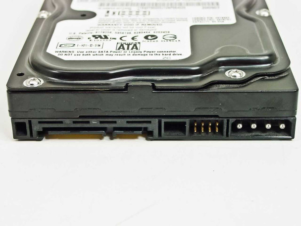 Western Digital WD800 rear connector close-up showing SATA data port and legacy power connector