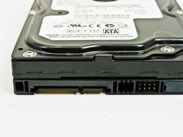 Western Digital WD400 40GB SATA hard drive – side view showing SATA data and power connectors