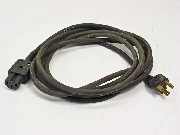 IEC C15 power cord 8943W full length coiled view — alternate angle showing both NEMA 5-15P and C15 ends